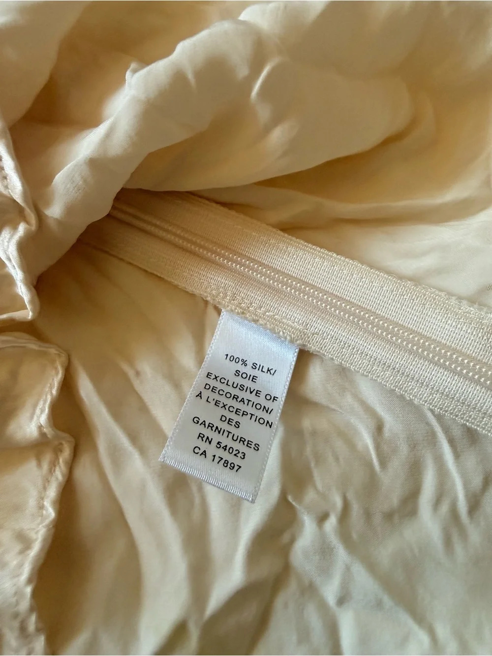 Banana Republic cream Lace-Trim 100% silk Chemise Top coquette fairy - Picture 6 of 6